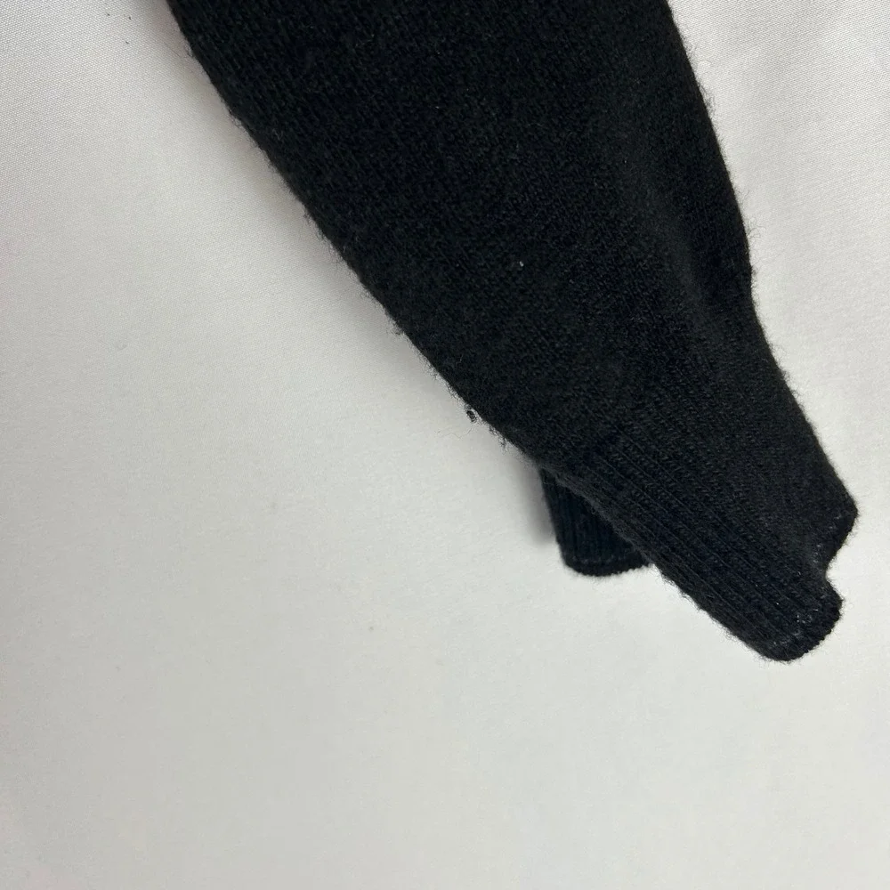 JOS A BANK RESERVE Mens‎ Large Black Italian Yarn 1/4 Zip Sweater Wool Cashmere